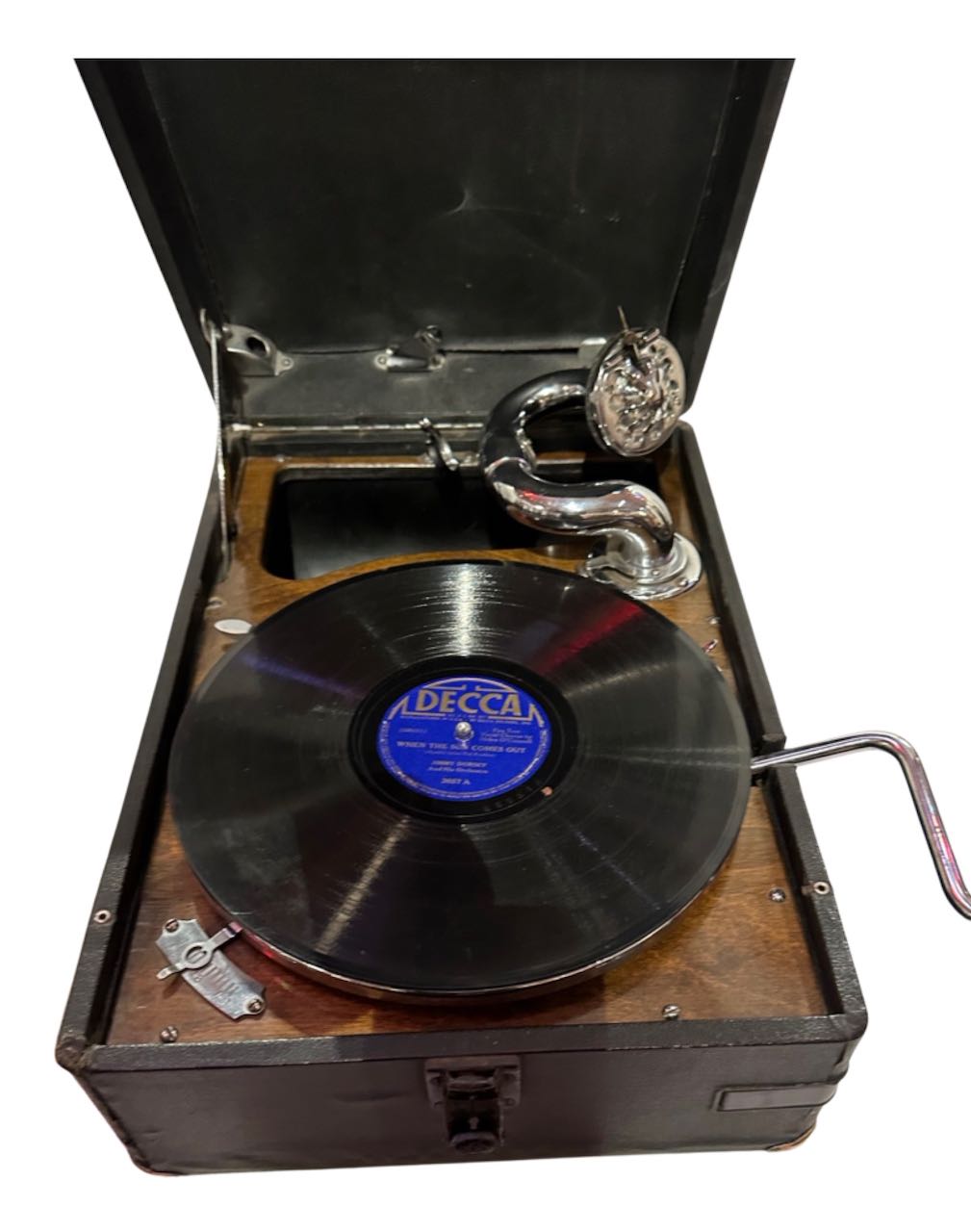 1930 Portable Gramophone His Master's Voice Phonograph