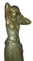 G Gori Bronze Female 1/2 nude statue Classic Art Deco France
