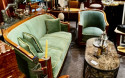 Jules Leleu Vintage French Art Deco Sofa Suite with Pair of Chairs Restored