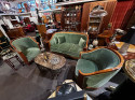 Jules Leleu Vintage French Art Deco 3 Piece Sofa Suite Restored