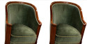 Jules Leleu Vintage French Art Deco Pair of Chairs Restored