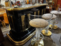 Vintage Bar Stools Lucite and Brass Art Deco Mid Century Style