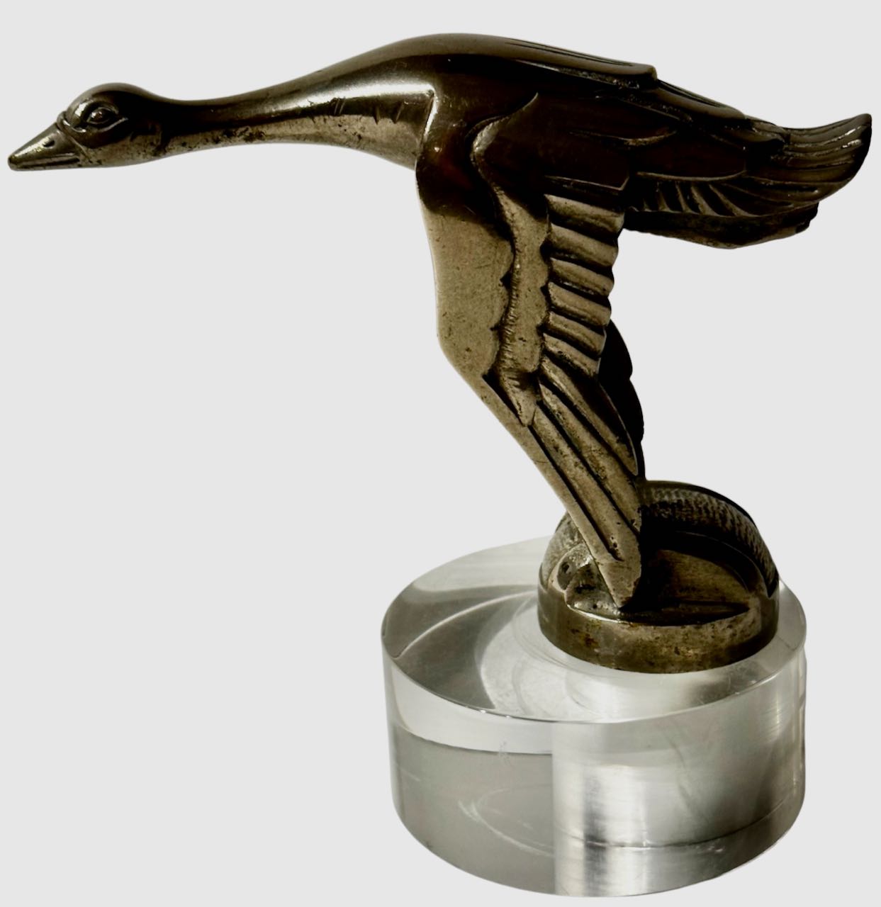 Goose Car Mascot Art Deco Styled After Hispano-Suiza 'Flying Stork' Mascot 