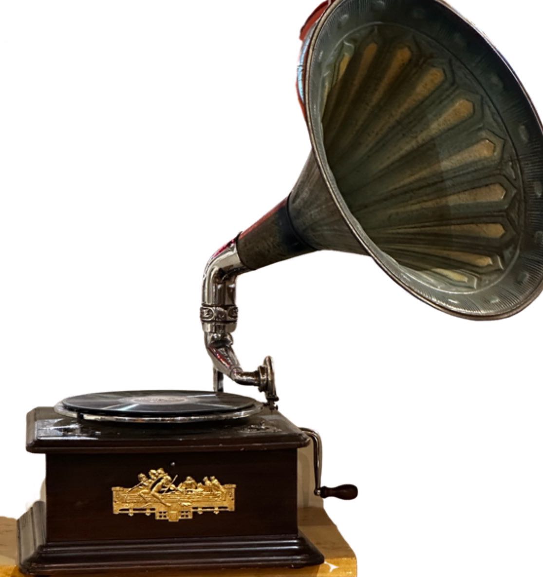 Original Phonograph Argentina With Horn Circa 1915