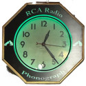 Original Art Deco Green Neon Hexagon Vintage RCA Radio and Phonograph