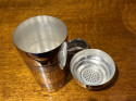 Art Deco Silver Plated Cocktail Shaker with Textured Stripes