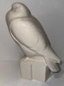 Henri Guingot Saint Clement France White Crackle Ceramic Dove 
