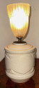 Art Deco  French Ceramic Vase Table Lamp by Robert Lallemant