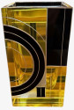 Modernist Czech Glass Art Deco Yellow & Black Karl Palda