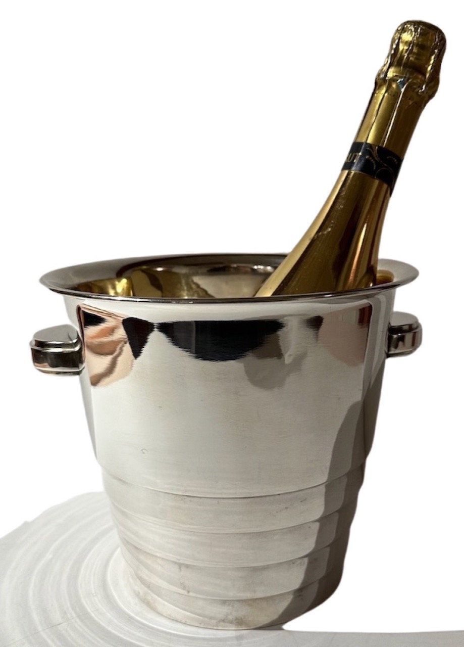 Art Deco Streamlined Silver Plated Champagne Cooler