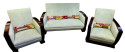 Art Deco French Style Three Piece Sofa Suite