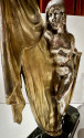 Bronze Art Deco Dancer by Armand Lemo on Marble