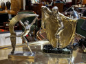 Bronze Art Deco Dancer by Armand Lemo on Marble