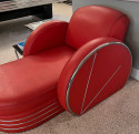 Donald Deskey Design Art Deco Sofa Chaise Lounge