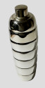 Art Deco Bubble Stack Silverplate Cocktail Shaker