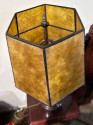 Signed Art Deco Dinandrie Lamp Vase with Mica shade Signed Edition Jouvenia
