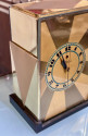 Modernique Clock by Paul Frankl Art Deco Skyscraper Telechron Clock 1928 Gold Two-tone
