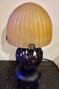 Daum Nancy Art Deco Globe Iron Table Lamp Circa 1925 signed Katona