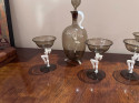 Bimini (Vienna) Complete Liqueur Set Original Decanter and 6 Matching Glasses with Dancer/Nude Figures Rare