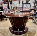 Art Deco Custom Fluted Front Stand Behind Bar with Chrome Giorgio Collection Italy