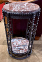 Custom Art Deco Iron Two Tiered Side Tables French Style