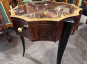 Art Deco Style 12-Sided Faceted Unique Marquetry Table 