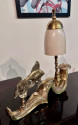 Art Deco Fish Sculpture Table Lamp French