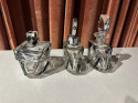 Czech  Art Deco Crystal Perfume and Powder Vanity Set