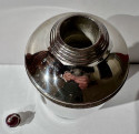 1927 Meriden International Silver Cocktail Shaker Amber Ball Top Art Deco