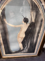 Louis Icart Nude Color Etching on Paper Original Artist Proof Original Frame and Matt Art Deco
