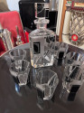 Art Deco Decanter and Whiskey Glasses by Karl Palda