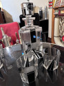 Art Deco Decanter and Whiskey Glasses by Karl Palda