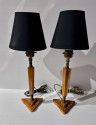 Art Deco Vintage Phenolic Amber Bakelite Lamps