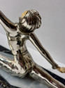 Art Deco Silvered Bronze Dancer with Ball on Marble