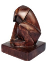 Jan Joel Martel Cubist Art Deco Monkey Baboon Wood Rare 1930