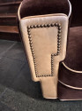 European Art Deco Mohair & Leather Glamour Club Chairs Pair Hollywood