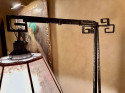 Art Deco Iron Floor Bridge Lamp Custom Shade