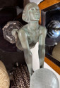 Art Deco Light Statue by Max Le Verrier Iconic Clarte Large Rare Vintage Model