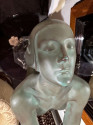 Art Deco Light Statue by Max Le Verrier Iconic Clarte Large Rare Vintage Model