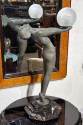 Art Deco Light Statue by Max Le Verrier Iconic Clarte Large Rare Vintage Model