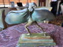 Ferdinand Preiss, circa 1925 'Bat Dancer' Cold Painted Bronze Sculpture Art Deco