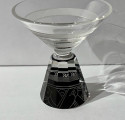 Decanter and Glasses by Karl Palda with Black Modernist Pattern