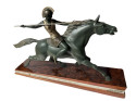 Art Deco Equestrian Sculpture of Athena by Melo