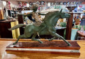 Art Deco Equestrian Sculpture of Athena by Melo