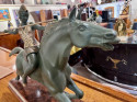 Art Deco Equestrian Sculpture of Athena by Melo