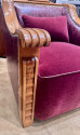 3 Piece French Art Deco Sofa Suite, Carved Wood Frames, Very Rare Design