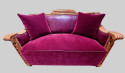 3 Piece French Art Deco Sofa Suite, Carved Wood Frames, Very Rare Design