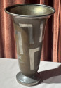 French Art Deco Dinanderie Metalware Vase Signed George