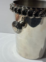 Silverplate Art Deco Champagne Cooler with Chain Detail by Plata Lappas