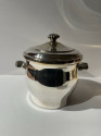 Covered Silverplate Ice Bucket with Glass Liner by Rogers